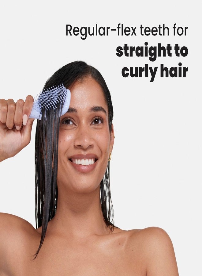 تانجل تيزر فرشاة تانجل تيزر ألتيميت ديتانجلر لفك تشابك الشعر، تزيل العقد وتقلل التقصف، فرشاة شعر صغيرة الحجم مثالية للسفر، مناسبة للأيدي الصغيرة وجميع أنواع الشعر، لون لافندر رقمي - Image 5